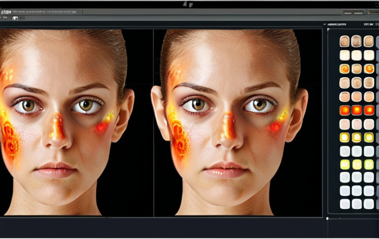 **Website heatmap showing high click concentration on a contrasting "Buy Now" button placed near product images, user eye-tracking visualization overlay.**