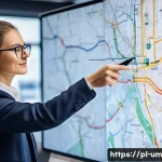 전환율 최적화를 위한 키워드 분석 방법 - A female SEO expert, in her late 30s, with a friendly and knowledgeable expression, stands in a mode...