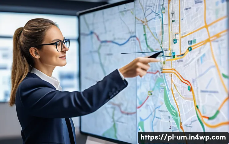 전환율 최적화를 위한 키워드 분석 방법 - A female SEO expert, in her late 30s, with a friendly and knowledgeable expression, stands in a mode...