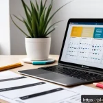 전환율 증가를 위한 인스타그램 마케팅 - A modern Instagram profile workspace showing a stylish young Polish social media manager planning a ...